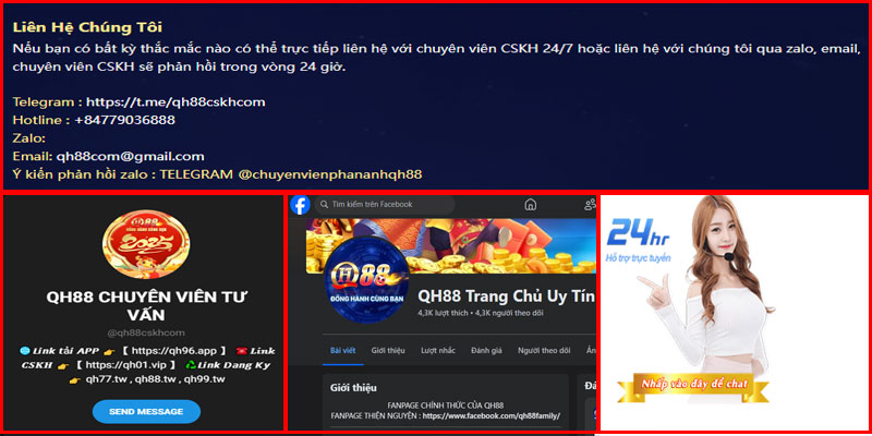 Hệ thống CSKH QH88 luôn hoạt động 24/7 giúp người chơi phân biệt thật giả